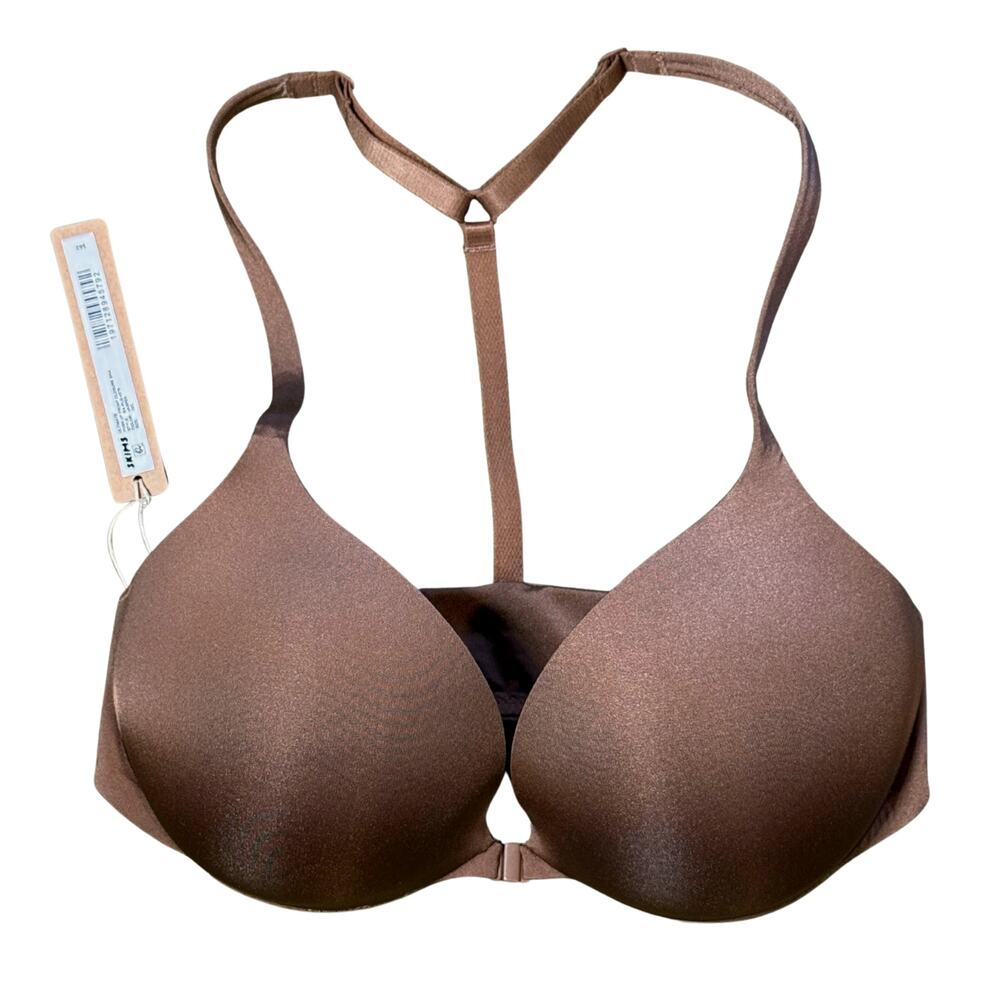 SKIMS Brown T-Back Bra
